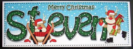 Large Dl Xmas Steven Rudolph 3D Decoupage by Joyce Watson