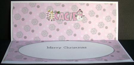 Cute Snowman Kacie Large Dl Insert by Joyce Watson