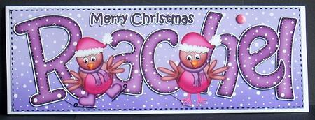 Xmas Large Dl Rachel Quick Card N 3D Decoupage by Joyce Watson