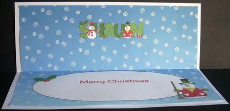 Snowmen Shaun Large Dl Insert by Joyce Watson