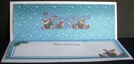 Large Dl Xmas Fraser Rudolph Matching Insert by Joyce Watson