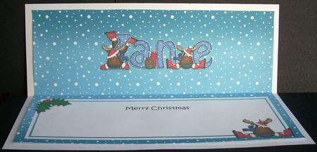 Large Dl Xmas Zane Rudolph Matching Insert by Joyce Watson