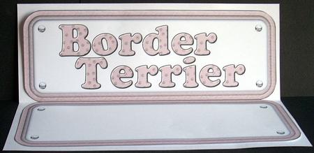 Border Terrier Large Dl Insert by Joyce Watson