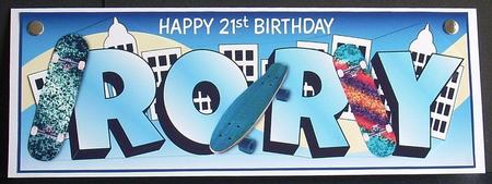 Skateboarding Rory 21st Large Dl by Joyce Watson