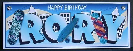 Skateboarding Rory Large Dl by Joyce Watson