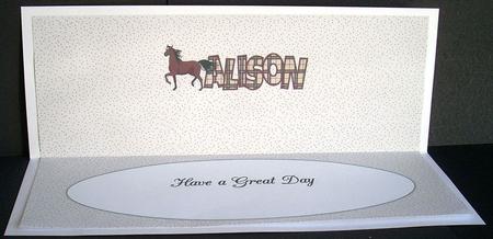 Horse Alison Large Dl Insert by Joyce Watson