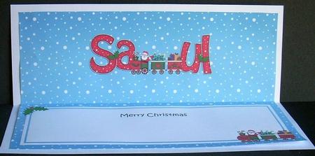 Large Dl Xmas Saul Santa's Train Matching Insert by Joyce Watson