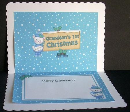 5x7 Grandson's 1st Christmas Signpost Insert by Joyce Watson