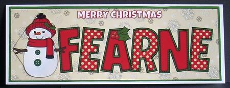 Cute Snowman Fearne Large Dl by Joyce Watson
