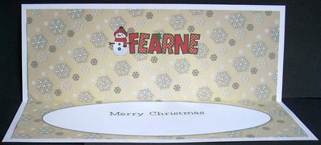 Cute Snowman Fearne Large Dl Insert by Joyce Watson