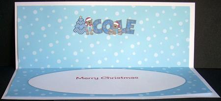 Christmas Teddies Cole Large Dl Insert by Joyce Watson