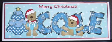 Christmas Teddies Cole Large Dl by Joyce Watson