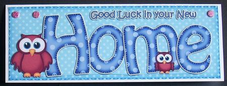 Large Dl New Home Quick Card 3D Decoupage by Joyce Watson