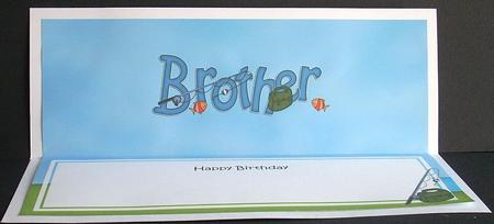 Birthday Brother Fishing Large Dl Matching Insert by Joyce Watson