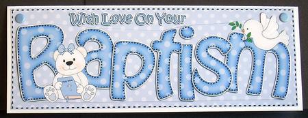 Large Dl Baptism Teddy 3D Decoupage by Joyce Watson