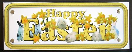 Bunny Easter Sign by Joyce Watson