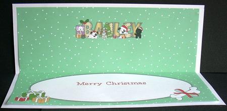 Christmas Dogs Bailey Large Dl Insert by Joyce Watson