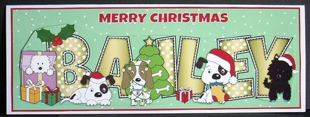Christmas Dogs Bailey Large Dl by Joyce Watson