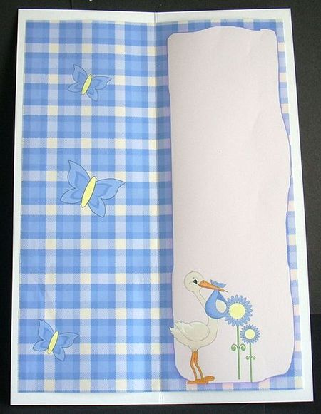 Baby Boy Larde Dl Insert to Match Card by Joyce Watson