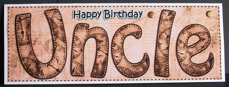 Large Dl Birthday Uncle Clocks 3D Decoupage by Joyce Watson