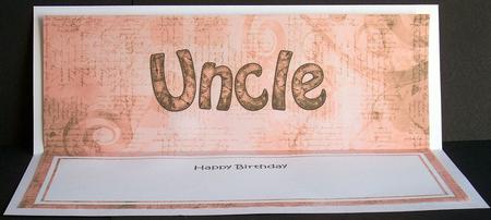 Birthday Uncle Clocks Matching Large Dl Insert by Joyce Watson