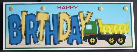 Toy Truck Birthday Large Dl by Joyce Watson