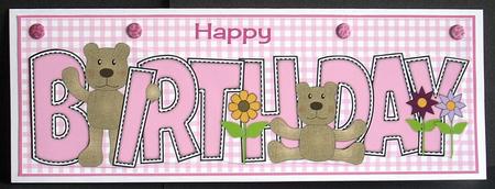 Teddies Birthday Large Dl 2 by Joyce Watson