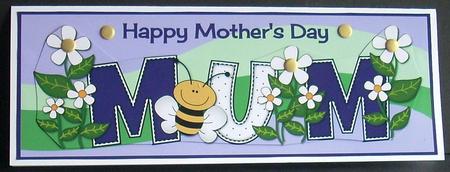 Mother's Day Flowers and Bees Mum Large Dl by Joyce Watson