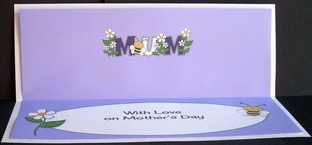 Mother's Day Flowers and Bees Mum Large Dl Insert by Joyce Watson
