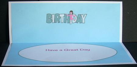 Ice Skating Girl Birthday Large Dl Insert by Joyce Watson