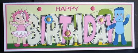 Night Time Friends Birthday Large Dl by Joyce Watson