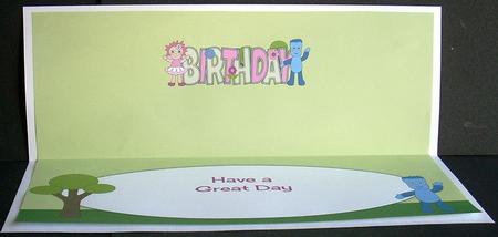 Night Time Friends Birthday Large Dl Insert by Joyce Watson