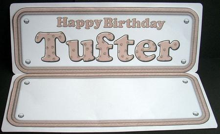 Tufter Name Signinsert by Joyce Watson