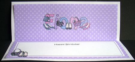 Birthday Fiona Shoes & Handbags Large Dl Insert by Joyce Watson