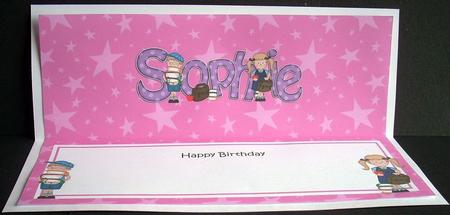 Large Dl Boyz Girlz Birthday Sophie Matching Insert by Joyce Watson