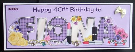 Flowers & Accessories Fiona 40th Large Dl by Joyce Watson