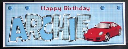 Red Porsche Archie Large Dl by Joyce Watson