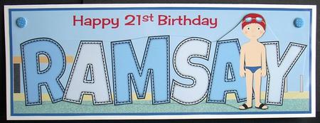 Swimmer Ramsay 21st Large Dl by Joyce Watson
