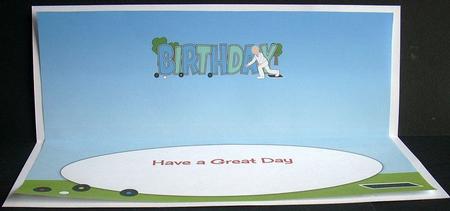 Crown Green Bowling Birthday Large Dl 2 Insert by Joyce Watson