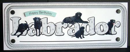 Black Labrador Name Sign by Joyce Watson