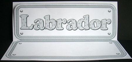 Black Labrador Name Sign Insert by Joyce Watson