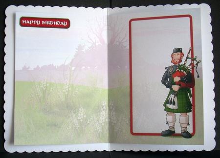 Bagpipe Player Dude Green Kilt Inserts by Joyce Watson