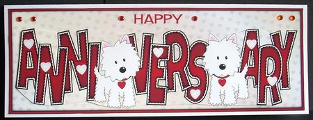 Jazz Dogs Anniversary in Red Large Dl 3 by Joyce Watson