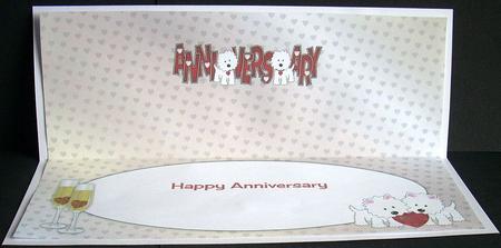 Jazz Dogs Anniversary in Red Large Dl 3 Insert by Joyce Watson