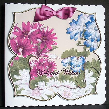 Daisies Belated Wishes 8in Large Blooms Fancy Topper by Joyce Watson