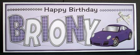Purple Porsche Briony Large Dl by Joyce Watson