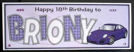 Purple Porsche Briony 18th Large Dl by Joyce Watson