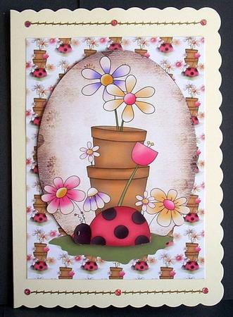 Cute Ladybird Topper by Joyce Watson