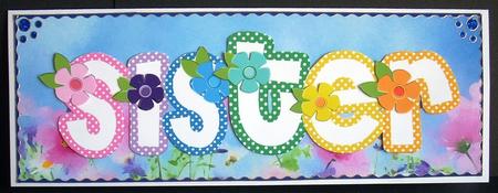 Rainbow Dotty Floral Sister Large Dl by Joyce Watson