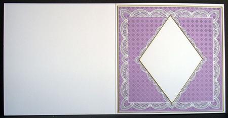 Lilac Check 7in Diamond Insert Panel by Joyce Watson